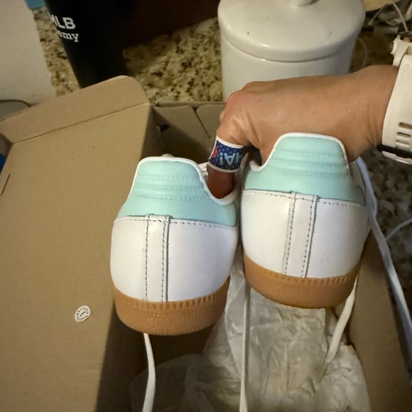 Adidas samba white/semi flash aqua - Picture 2 of 9